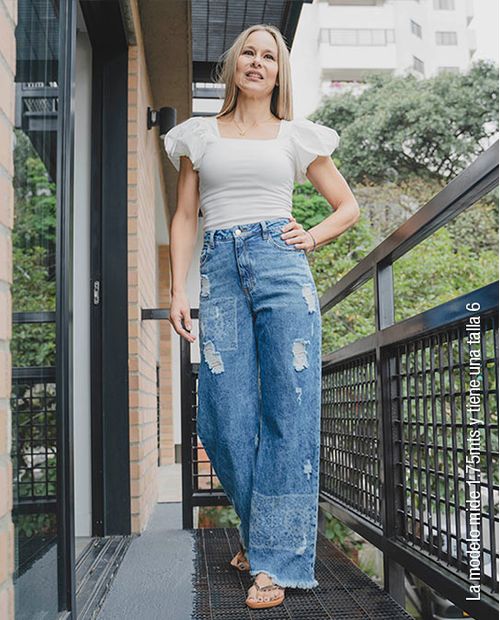 Jean Straight con Parches