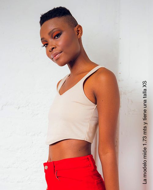 Croptop Arena Corte en V Stretch