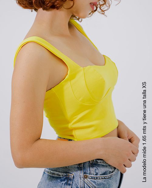Blusa Corta Amarilla