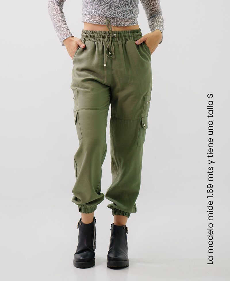 Pantalón Verde Militar Cargo