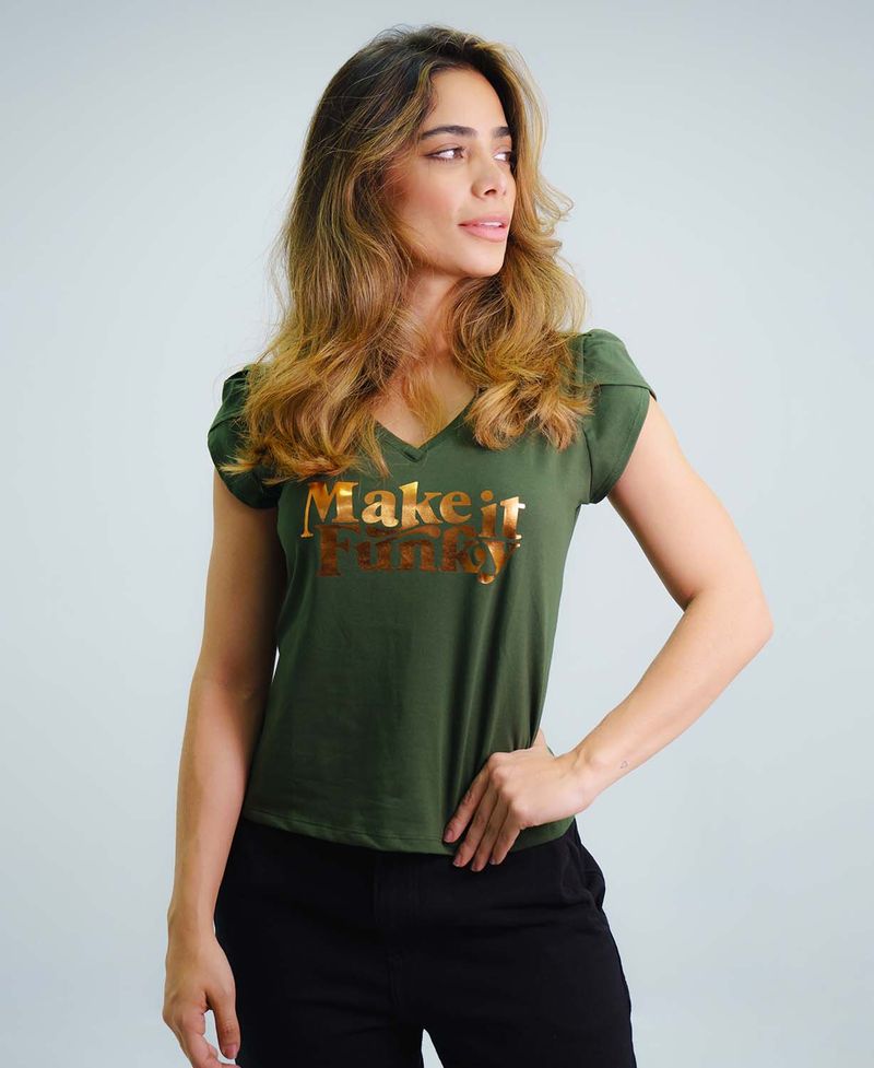 Camiseta verde militar - Militar