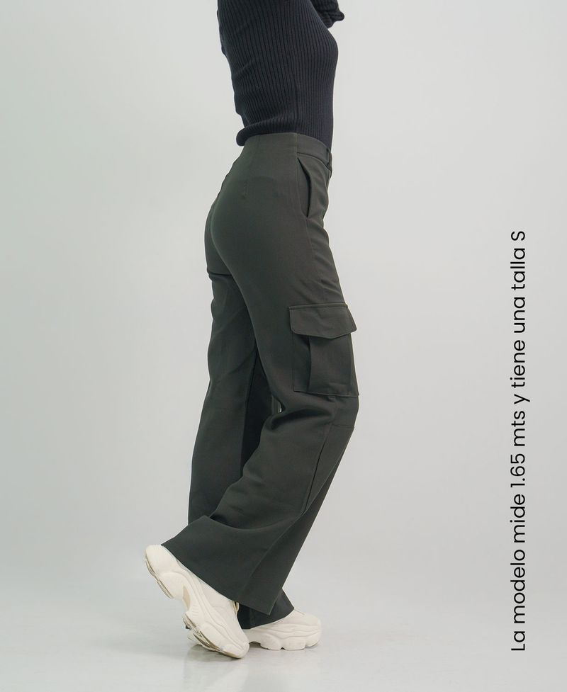 Pantalon cargo de online mujer negro