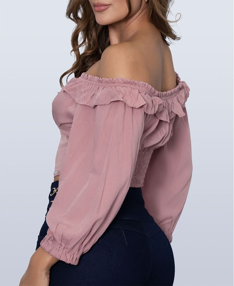 Blusas cuello bandeja con boleros sale